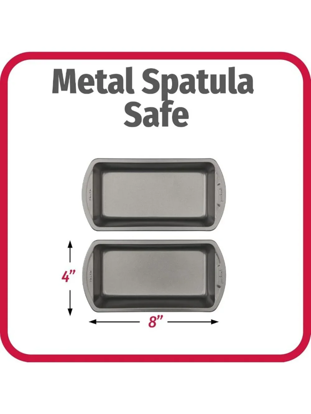 Heavy-Duty Nonstick Loaf Pans Set of 2 - 8x4 Inch Bakeware for Meatloaf, Breads